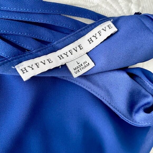 HYFVE HYFVE HYFVE Blue Dress with Decorative Straps on Back Size Large - Picture 4 of 4
